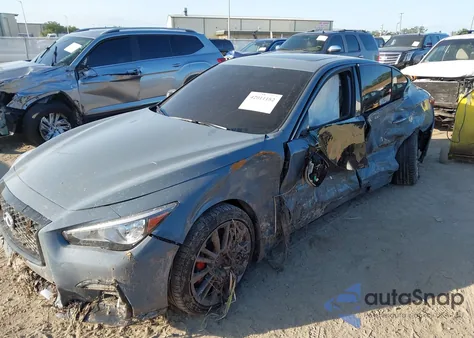2022 Infiniti Q50 Red Sport 400 Awd z USA, uszkodzony, nr VIN JN1FV7DR9NM390225